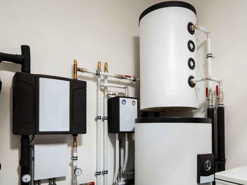 Big White Heaters — Martinez, CA — Ernie’s Plumbing & Sewer Service Big White Heaters — Martinez, CA — Ernie’s Plumbing & Sewer Service