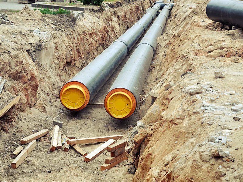Two Long and Big Pipes — Martinez, CA — Ernie’s Plumbing & Sewer Service Two Long and Big Pipes — Martinez, CA — Ernie’s Plumbing & Sewer Service