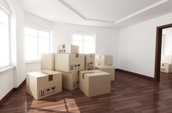 Room empty and box - packing supplies in CA