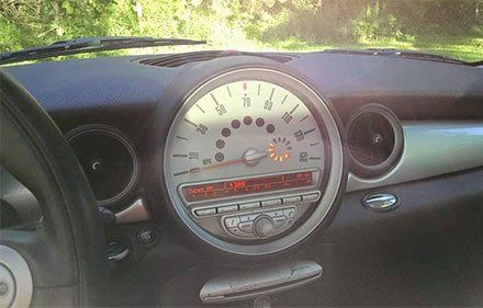 dashboard of car