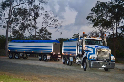 View of an extended Hercules truck