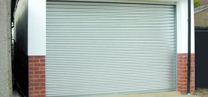 white rolling shutters