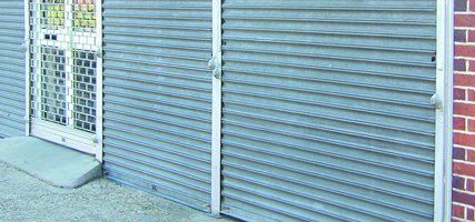  blue rolling shutters