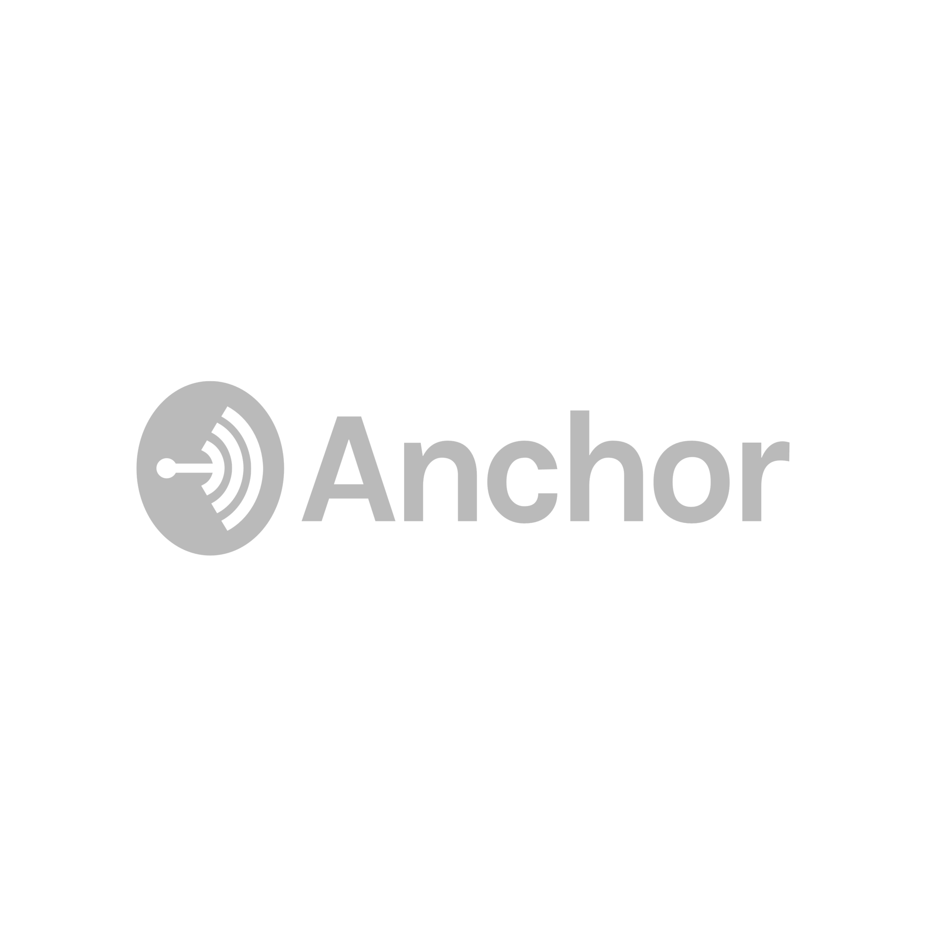 Il logo dell'ancora è un logo grigio su sfondo bianco.