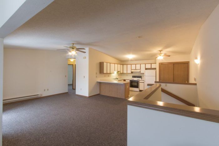 living room and kitchen
