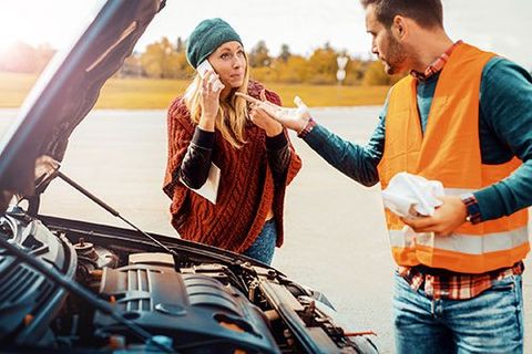 Roadside Assistance — Problem with a car. A broken car on the road in Redding, CA 96001 Roadside Assistance — Problem with a car. A broken car on the road in Redding, CA 96001