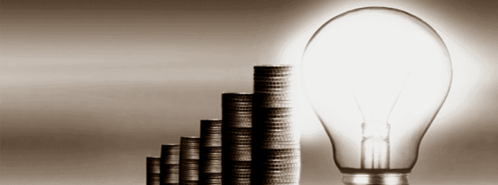 cash and lightbulb