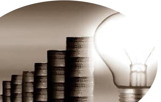 Coins with lightbulb