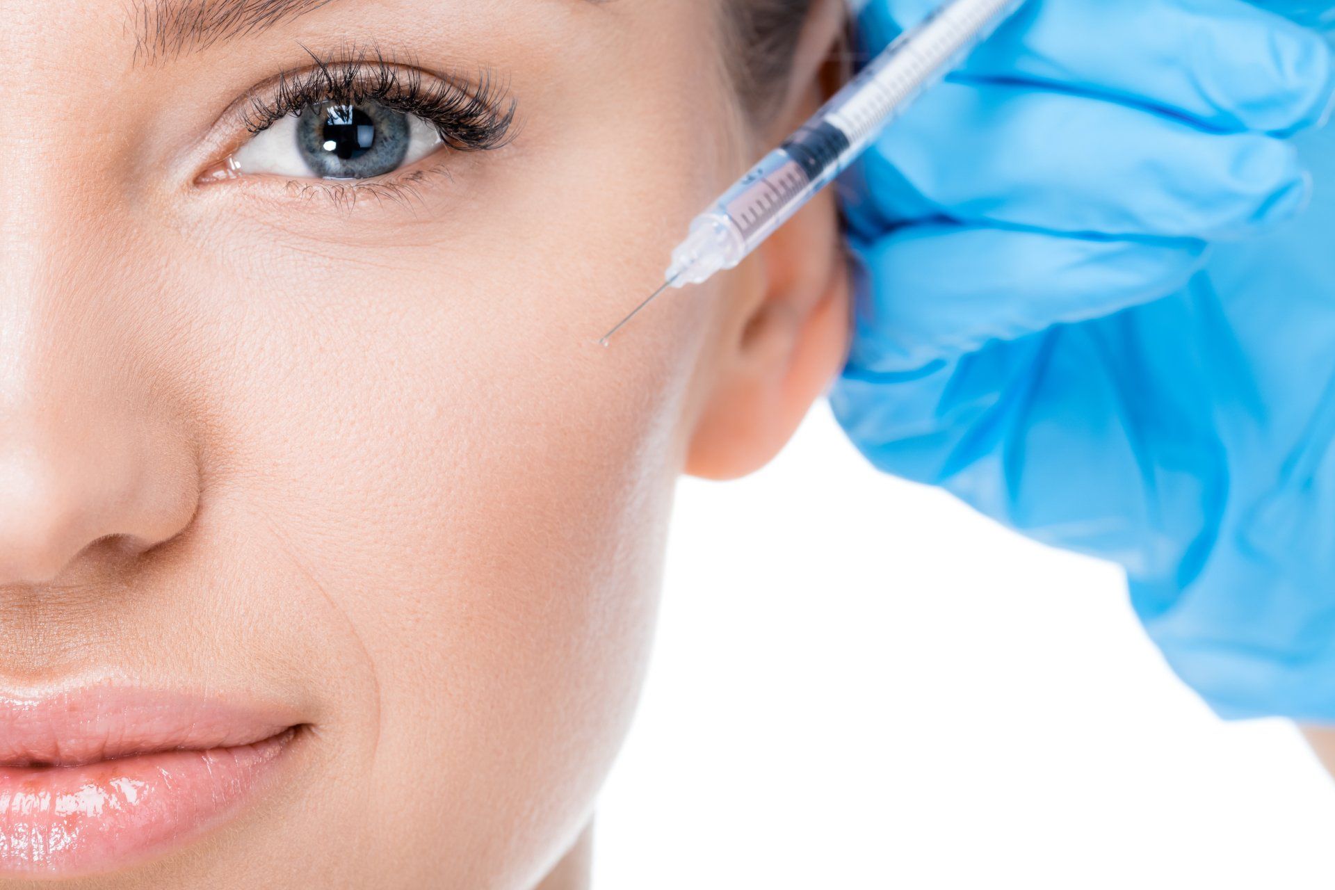 woman using cosmetic botox