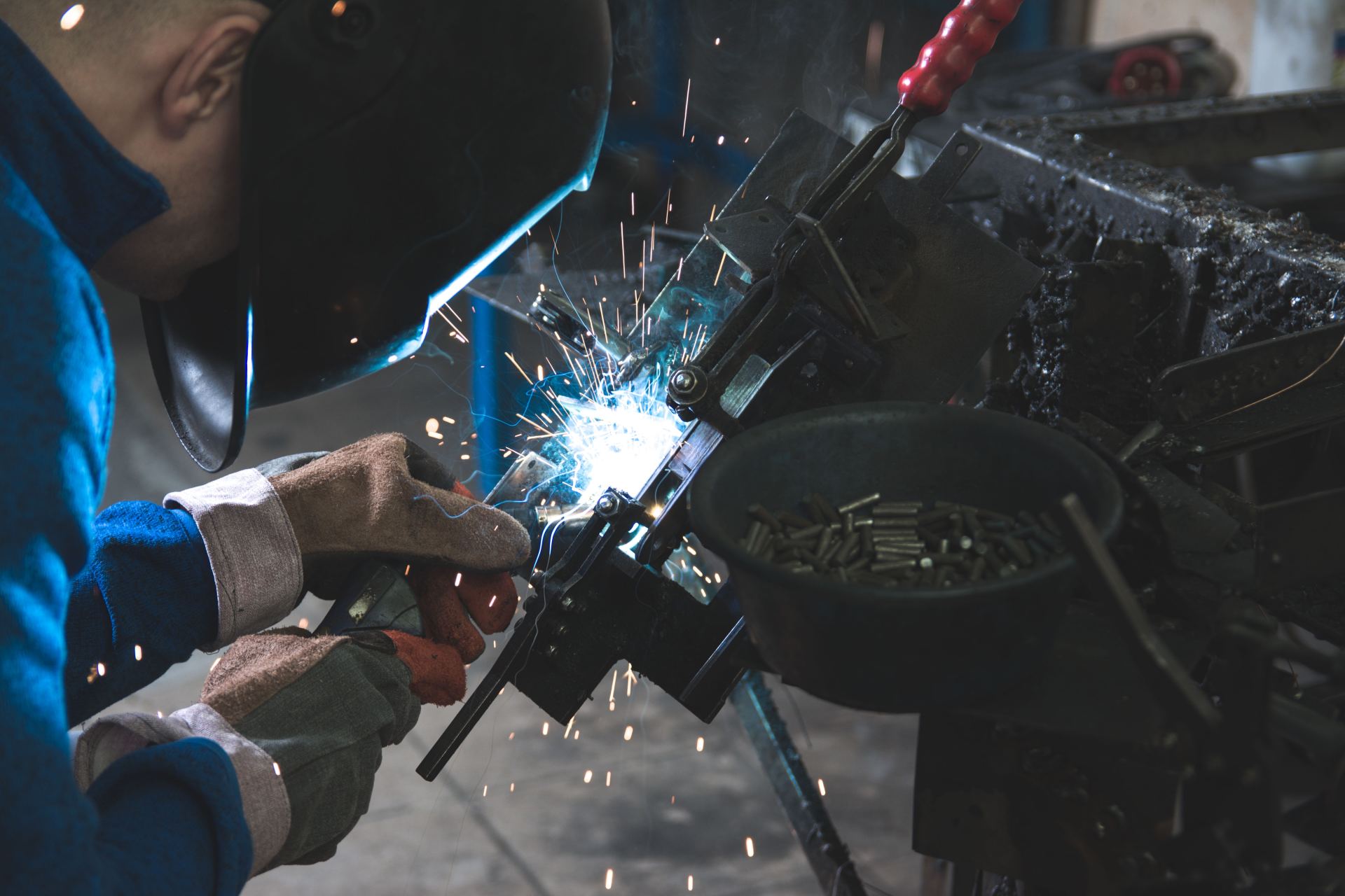 Industrial welder working in Midland, Odessa & Pecos, TX