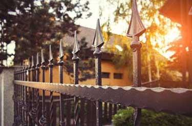 Black pointed top iron rod fence - Welding Services in Greenville, SC Black pointed top iron rod fence - Welding Services in Greenville, SC