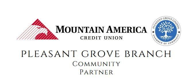 A mountain america credit union pleasant grove branch community partner logo