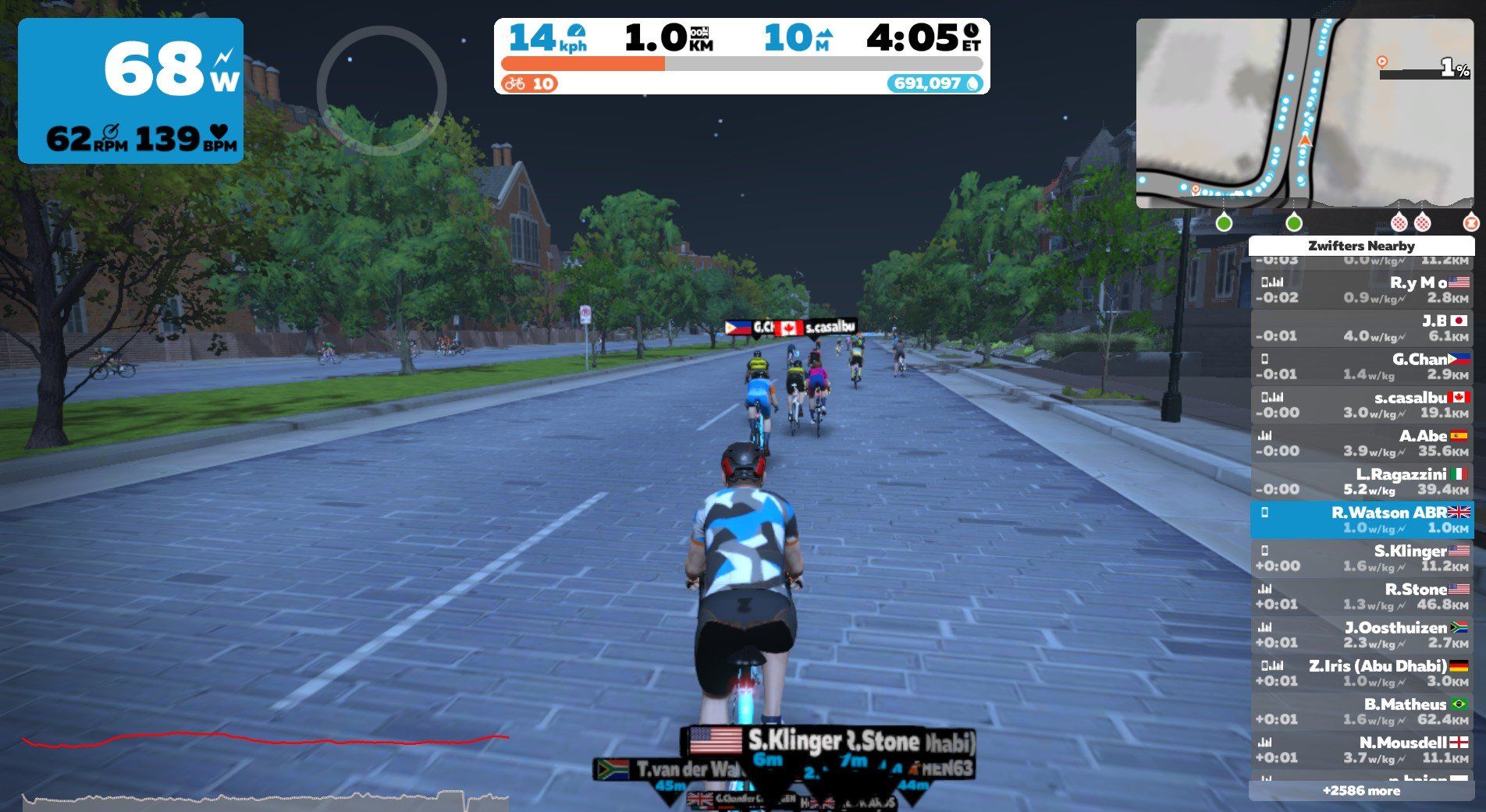 zwift racing with Apache Brave Racing