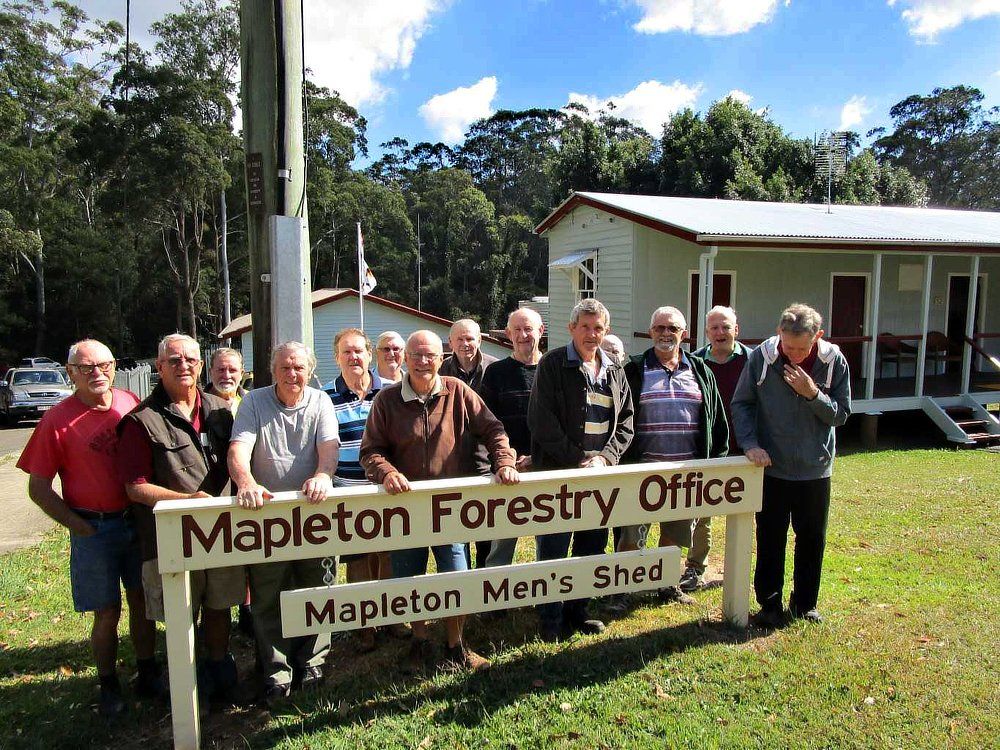 Here are just a few of the stalwarts who have helped bring the Mapleton Men's Shed into existence. Photo