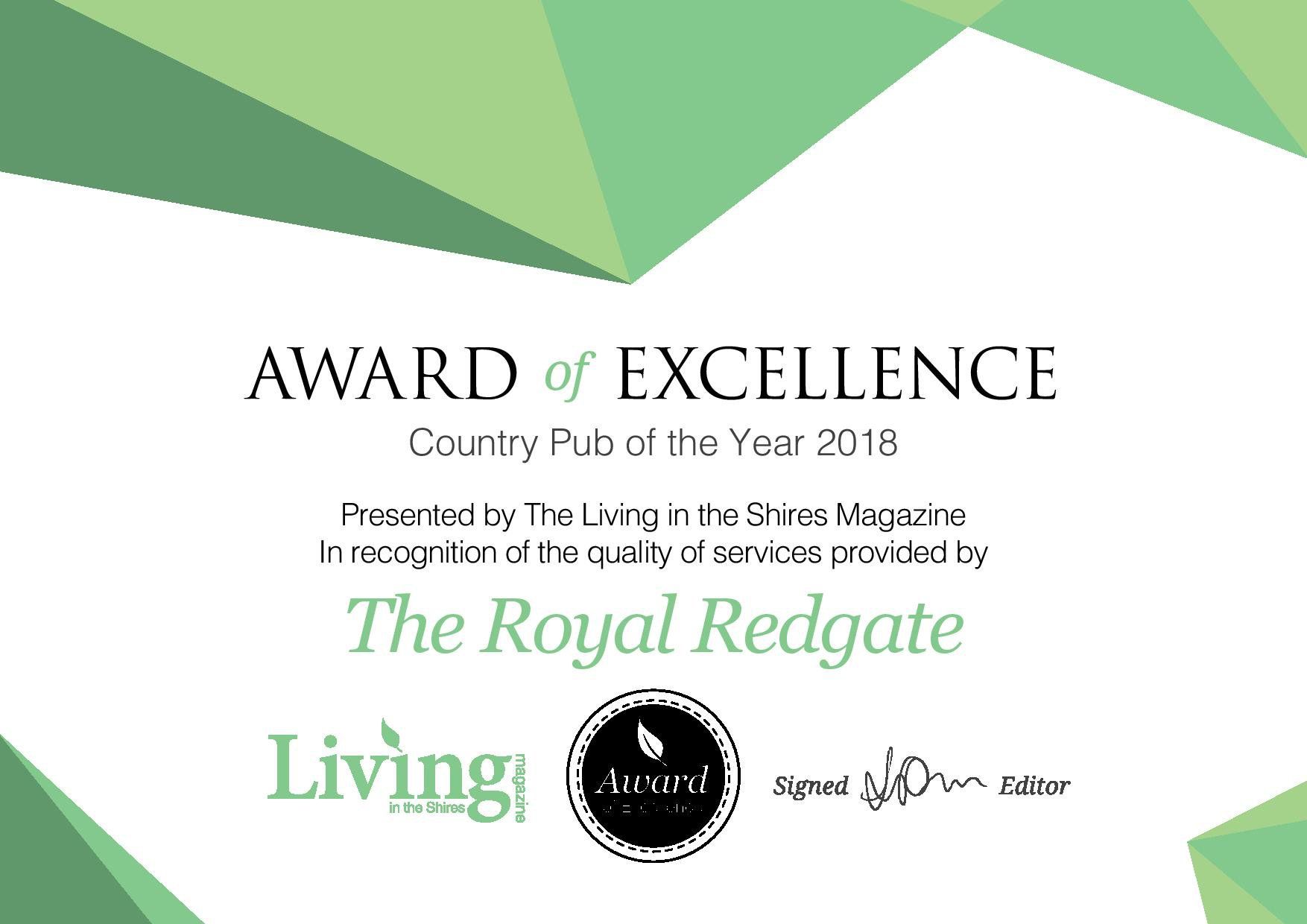 Steakhouse Award of Excellence 2018