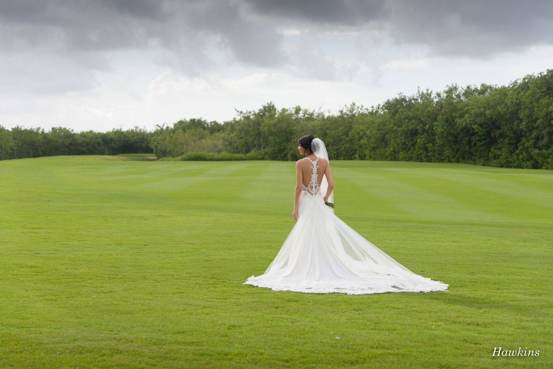 Bride on Golf Course