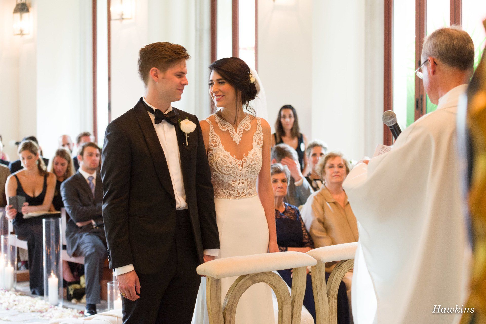 Couple at wedding ceremony