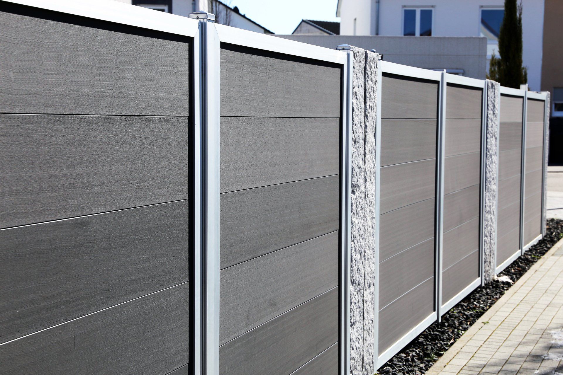 Some of our completed vinyl fencing in AZ