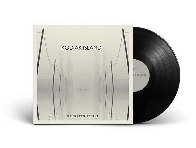 A black vinyl record is sitting on top of a white surface.