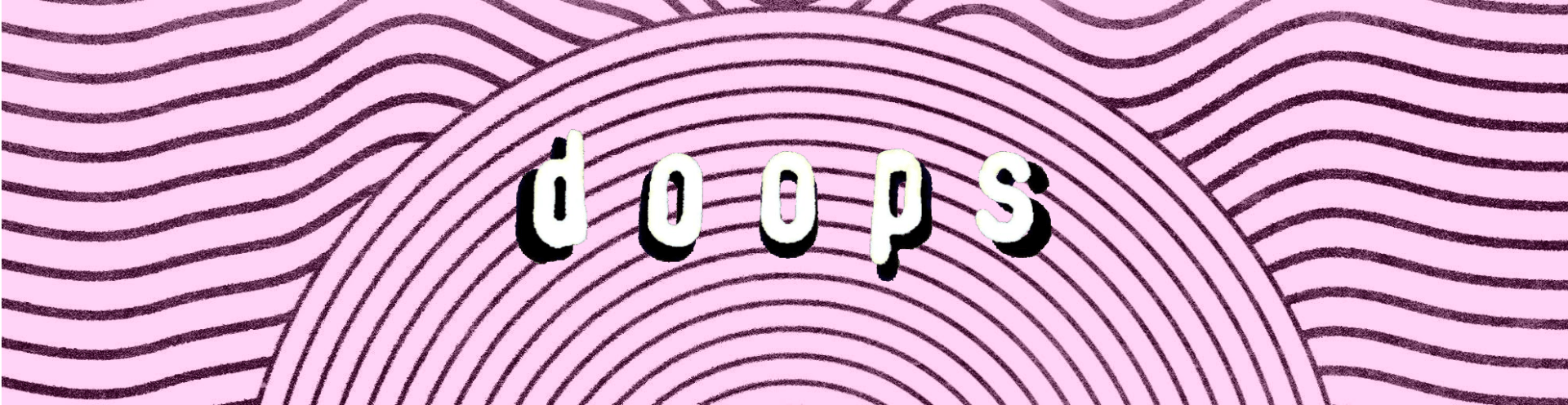 A pink and purple striped background with the words `` oops '' written on it.