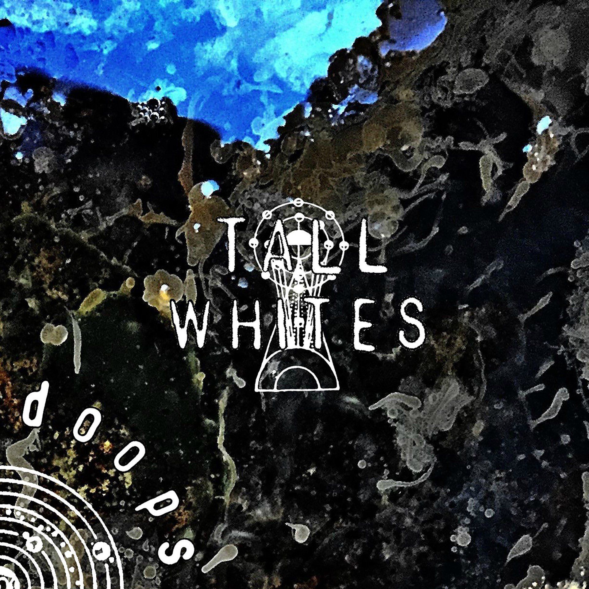 A painting with the words tall white 's on it