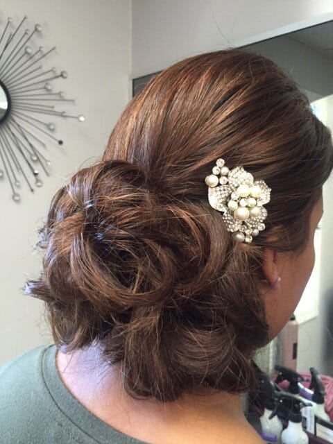 Formal updo brown hair - formal hairstyles - Hair Works in Hamilton, NJ