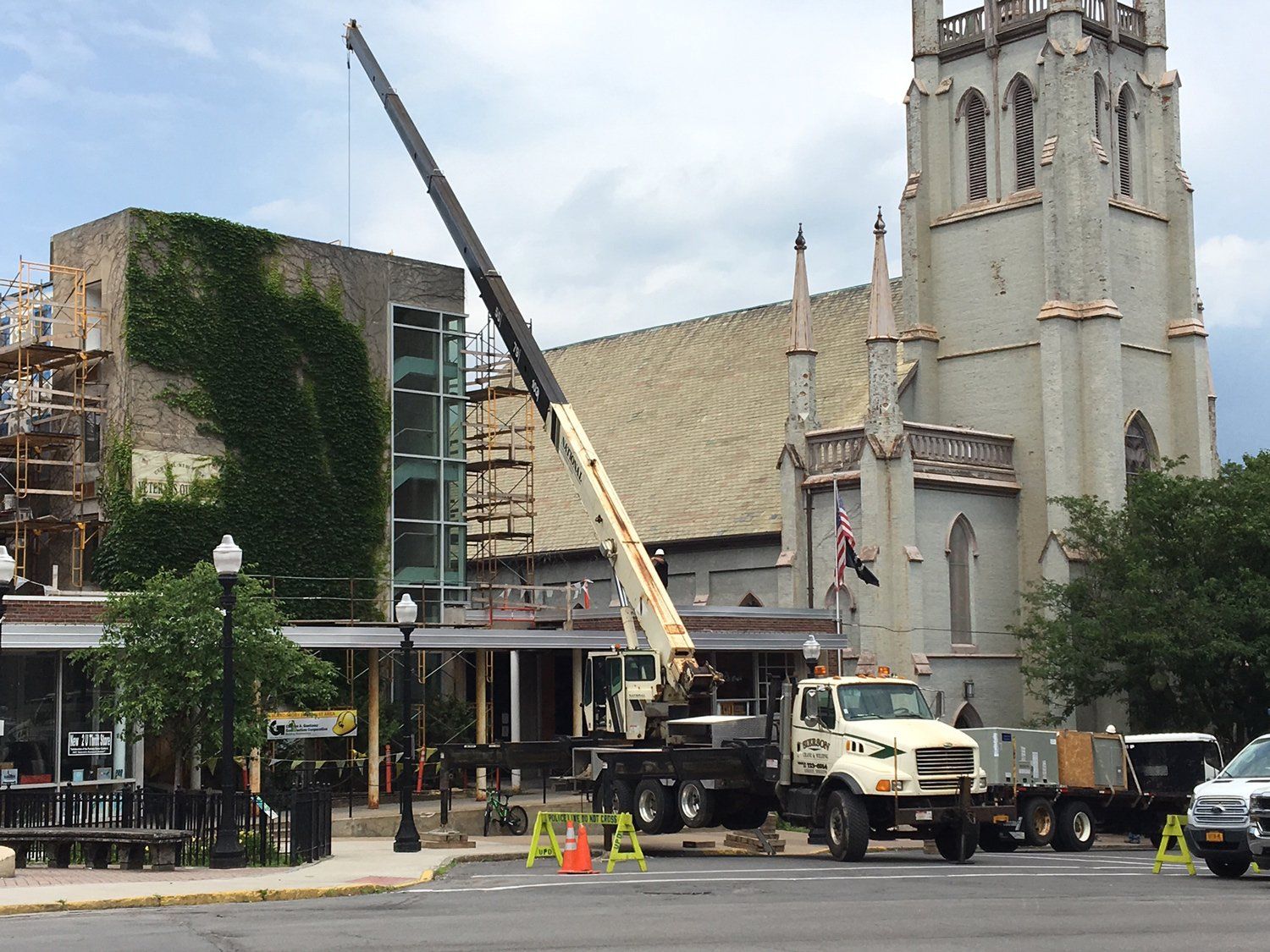 Crane Rental — Sierson Crane Lift In Working Site in Westmoreland, NY
