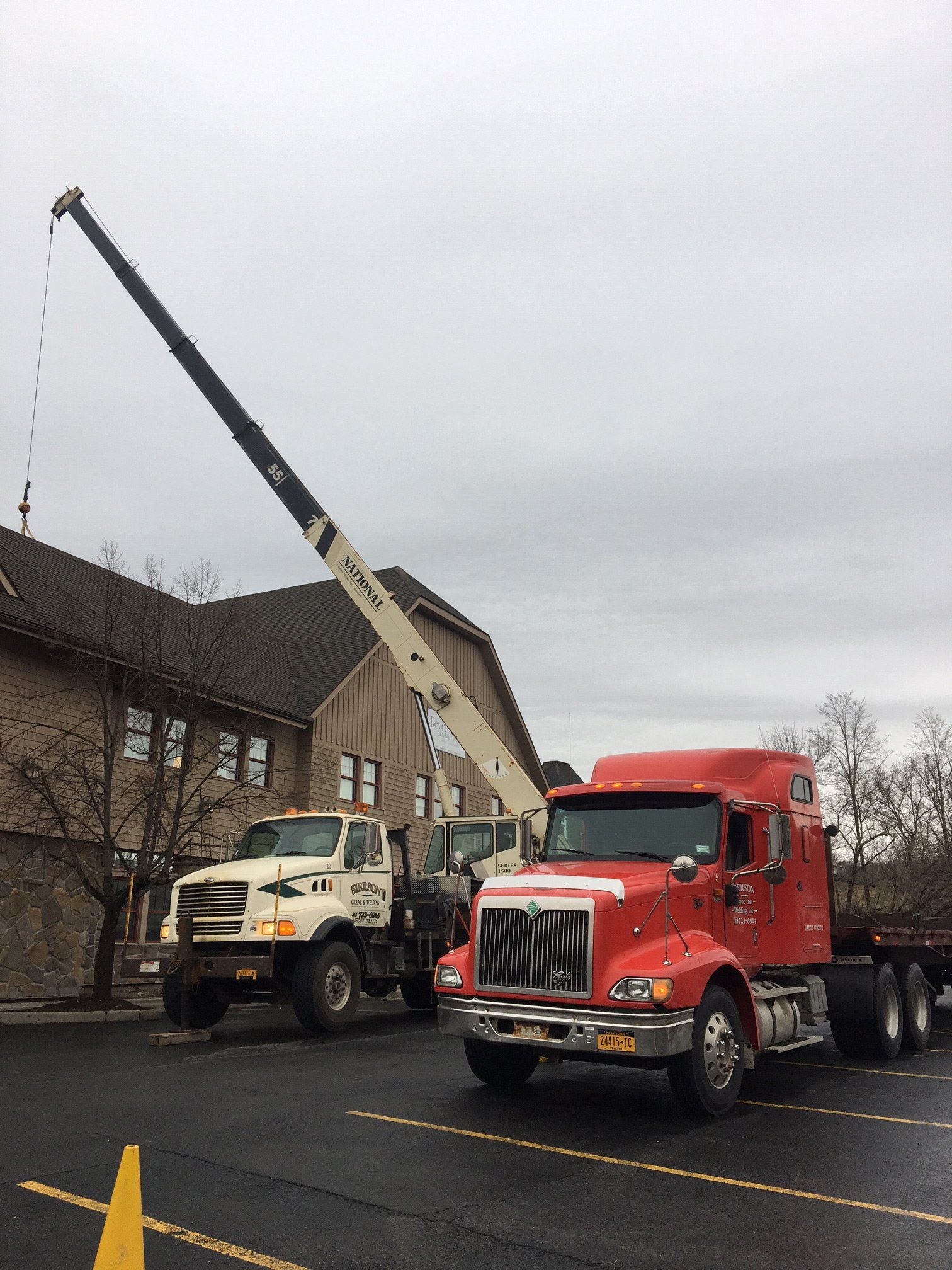 Crane Lift — Red Crawler Crane in Westmoreland, NY
