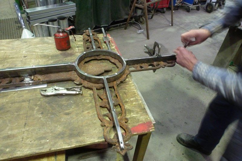 metal art piece