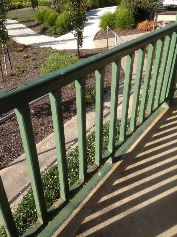 green railing