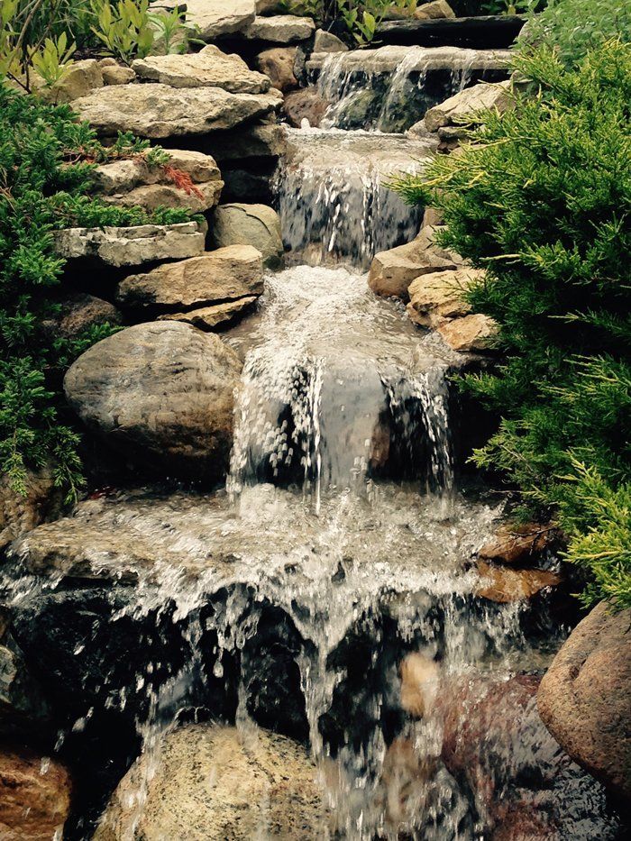 Stone running water