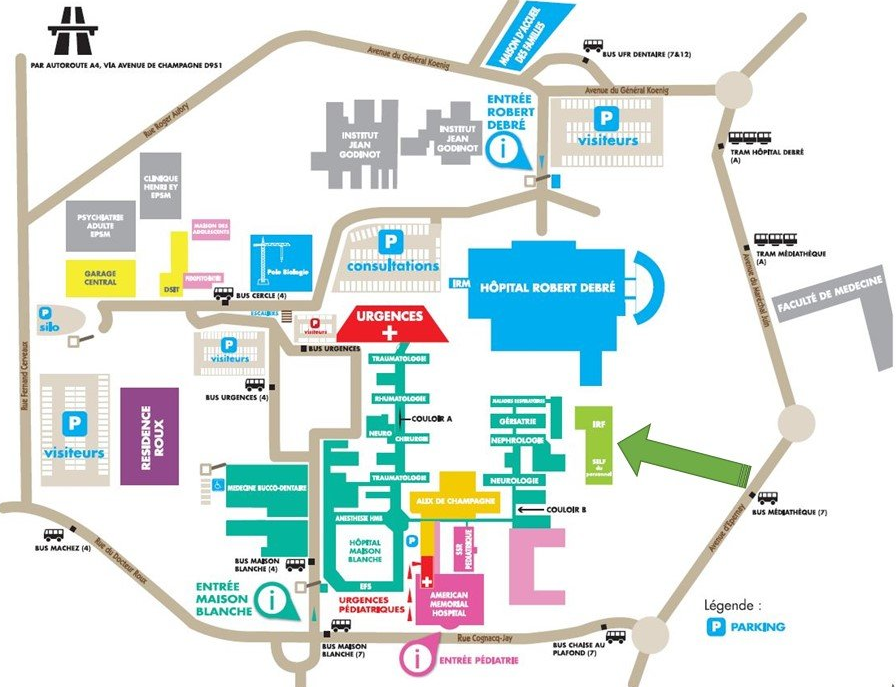 Robert Debré Hospital campus map Robert Debré Hospital campus map