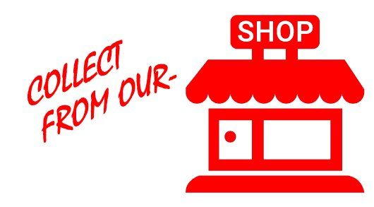 Red shop icon with 