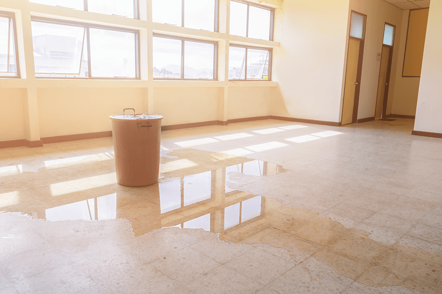 water on floor
