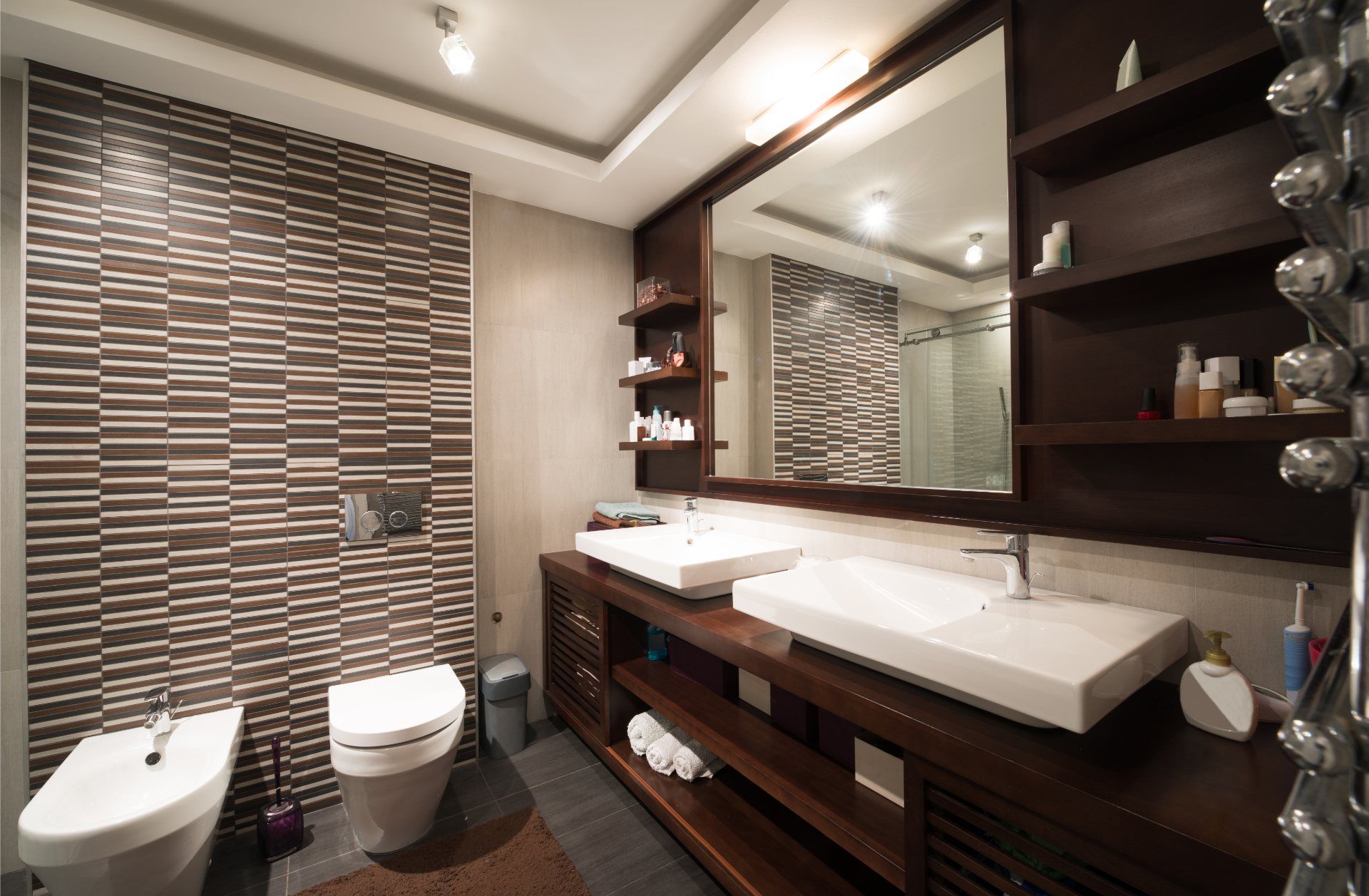bagno piastrellato