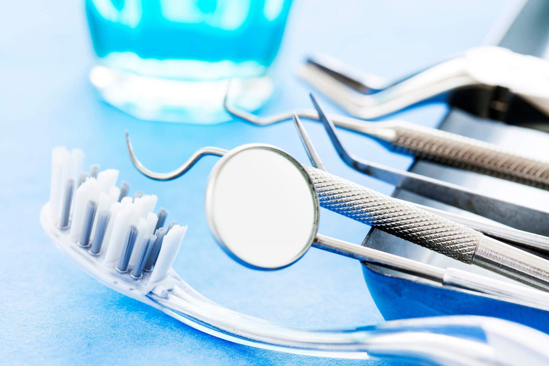 Dental Tools and Toothbrush — Stow, OH — Dr. Edward C Maher Jr.