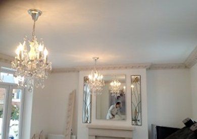 Fully plastered living room