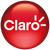 Logotipo de Claro sobre un fondo circular rojo brillante