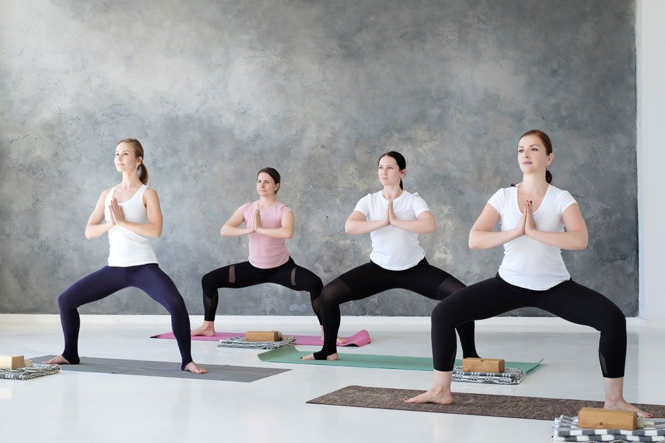 woman doing stretching exercises