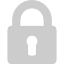 Locked gray padlock icon.