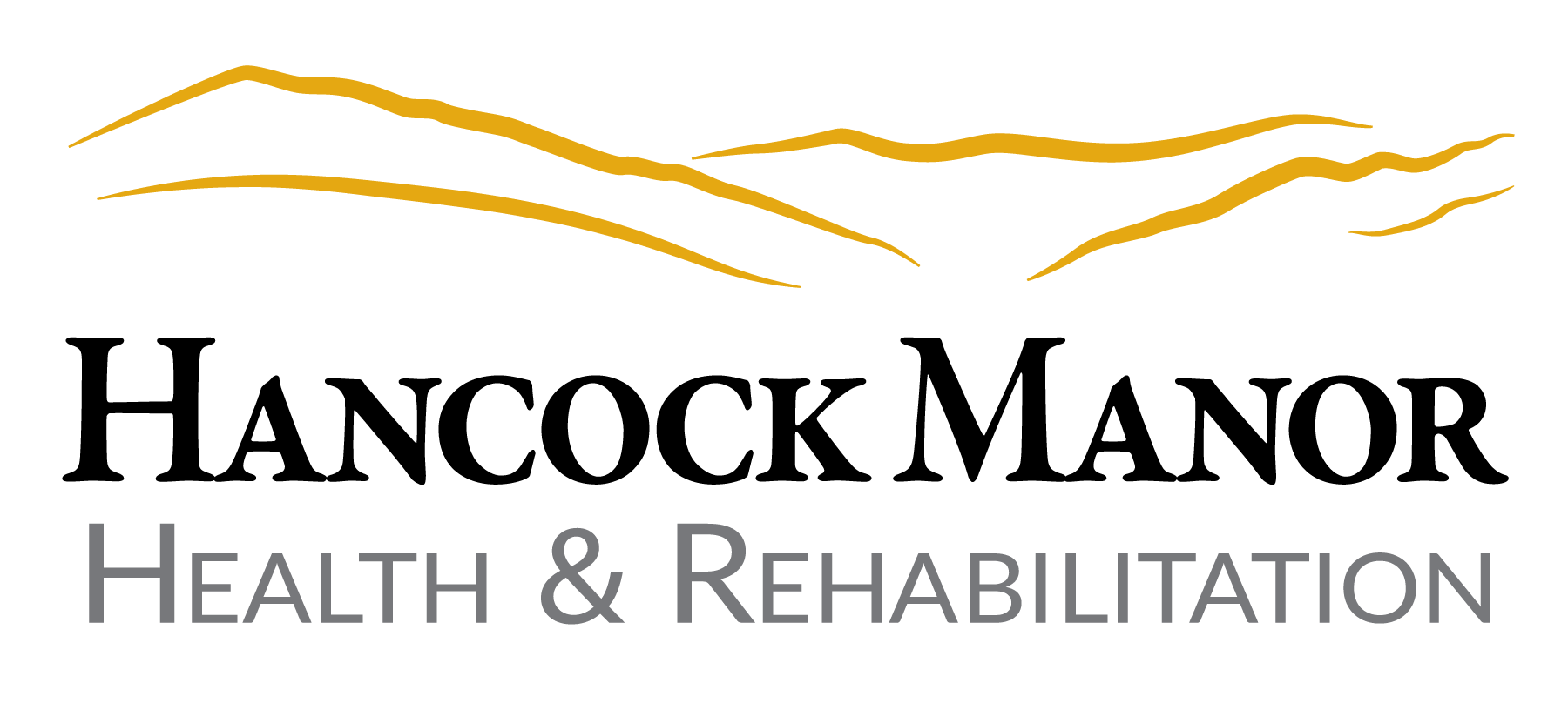 The logo for hancock manor health and rehabilitation