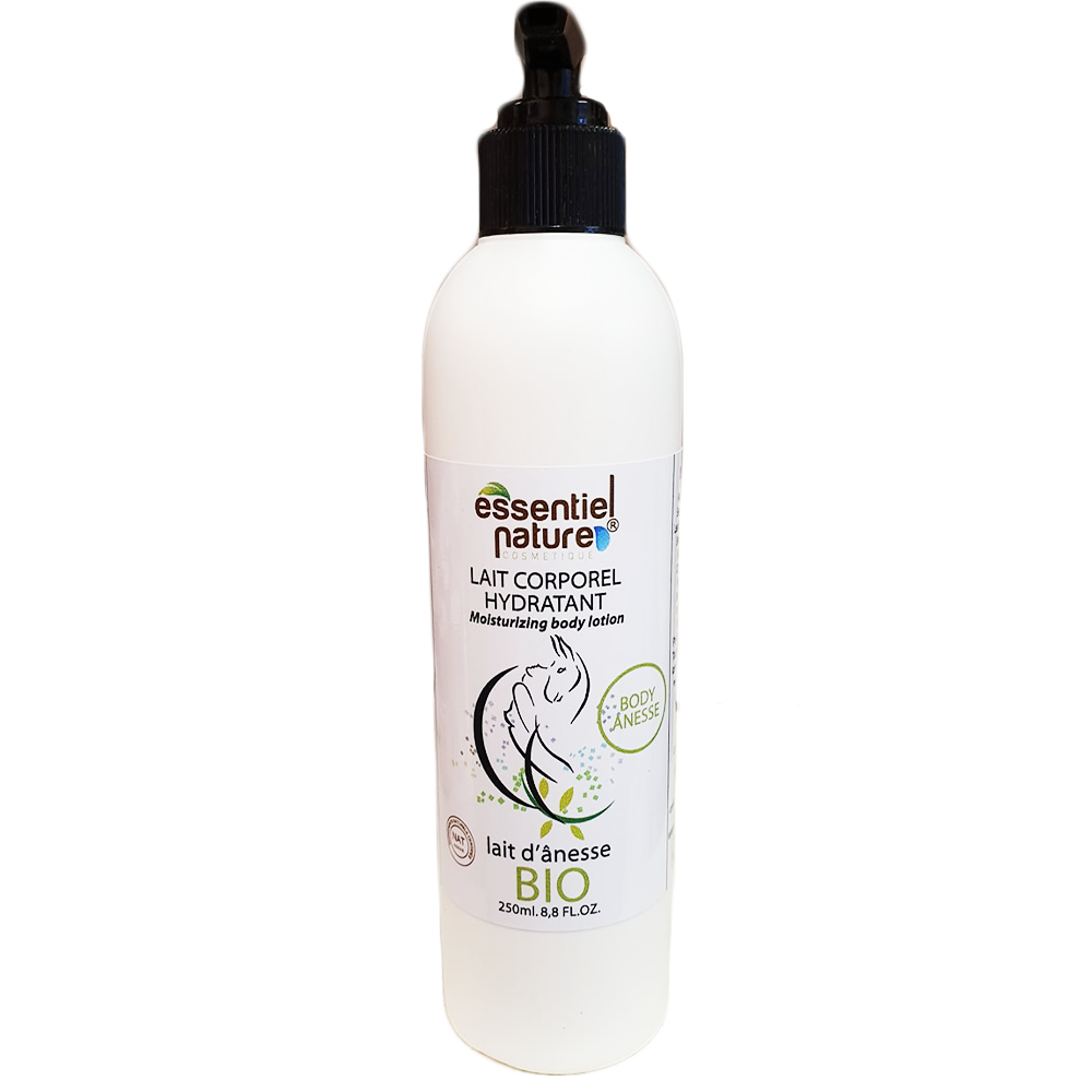 Lait corporel hydratant au lait d'ânesse BIO et aloe vera parfumé à la BODY ANESSE 100% naturel