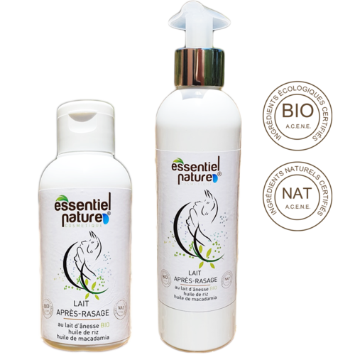 Lait après-rasage au lait d'ânesse BIO 100% naturel certifié BIO