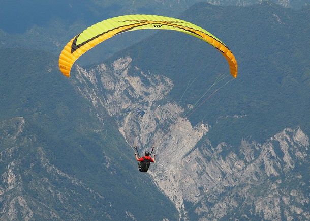 hang glider over mountains hang glider over mountains