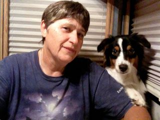 picture of peggy dent with her dog picture of peggy dent with her dog