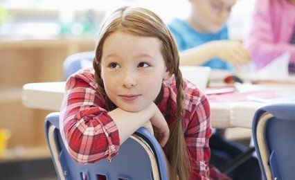 Child at a tuition center