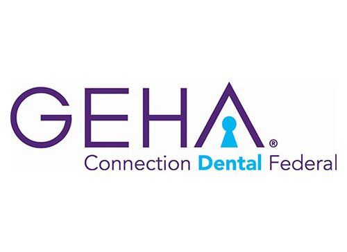 GEHA logo with purple text and blue icon, reading “Connection Dental Federal”