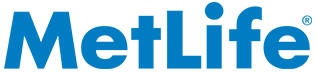 MetLife logo in blue text with a white background