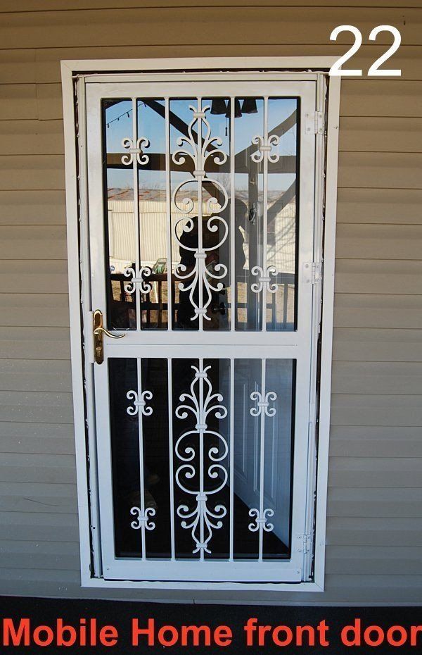 white security door