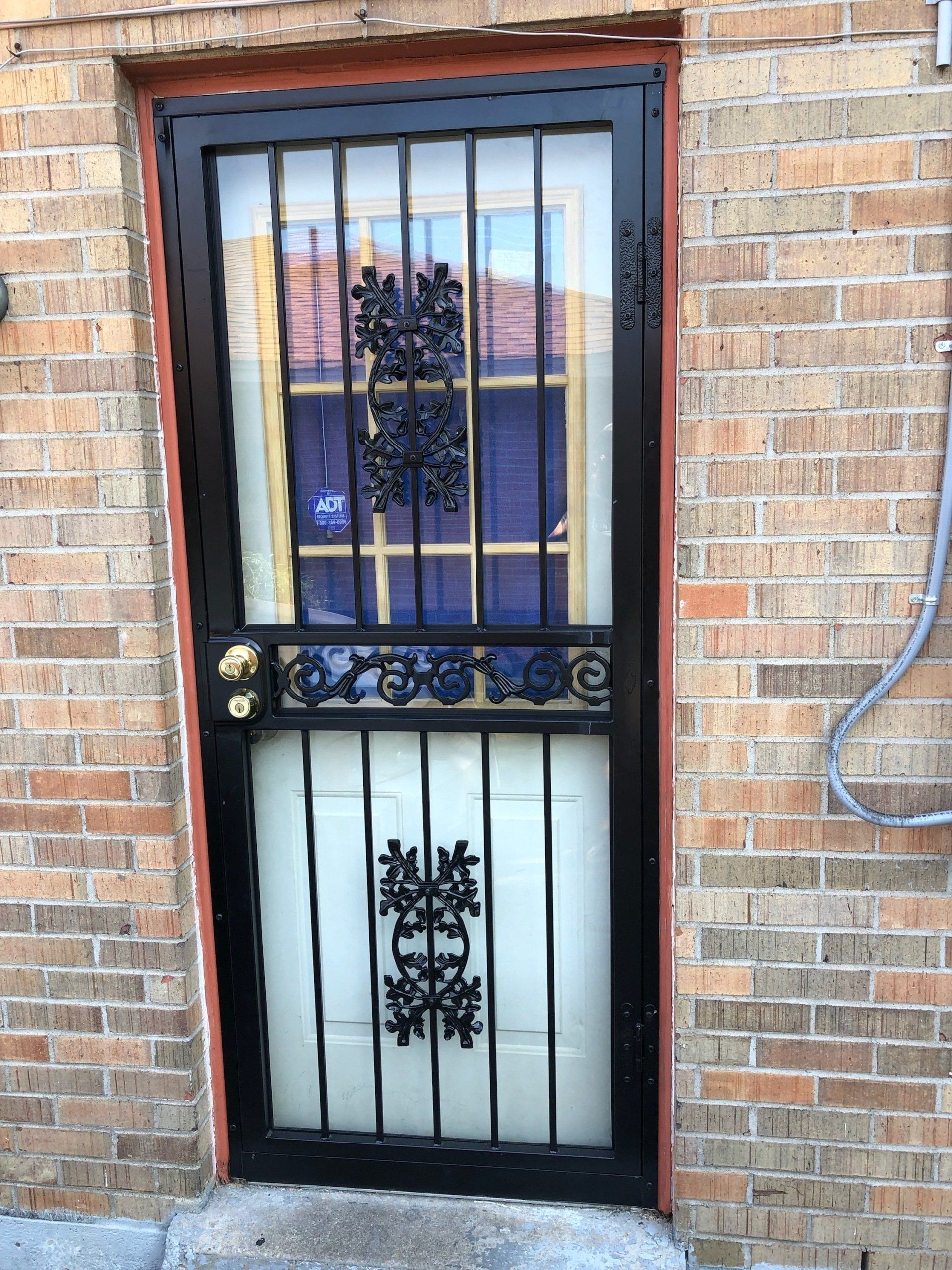 black security door